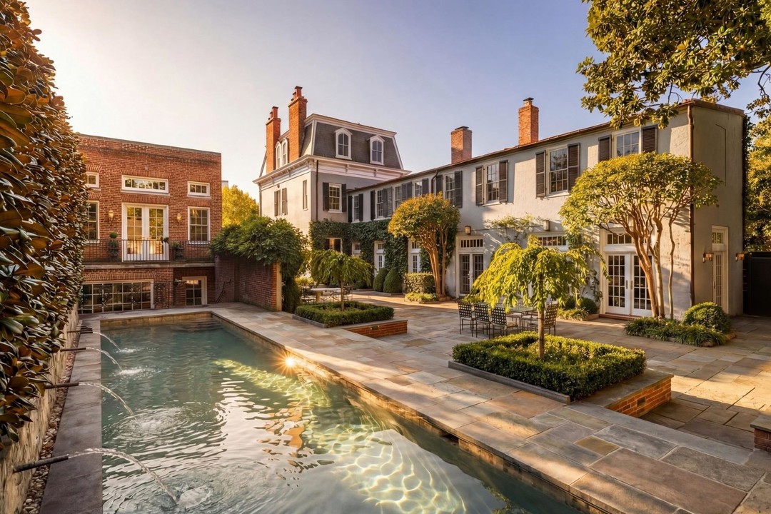 3117 O St NW — Georgetown townhome compound with guest house, lap pool, and courtyard